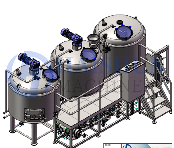 15BBL sala cottura a 3 vasi MT/LT+BK+WT